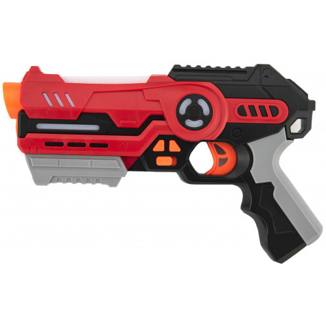 Pistole 2ks laser game plast 25cm na baterie se zvukem a světlem