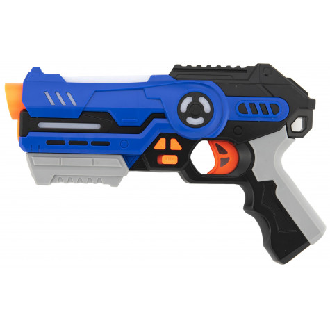 Pistole 2ks laser game plast 25cm na baterie se zvukem a světlem
