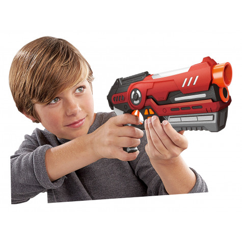Pistole 2ks laser game plast 25cm na baterie se zvukem a světlem ~ 6