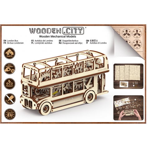 WOODEN CITY 3D puzzle Londýnský autobus 216 dílů ~ 5