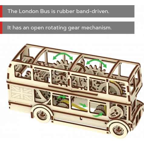 WOODEN CITY 3D puzzle Londýnský autobus 216 dílů ~ 13