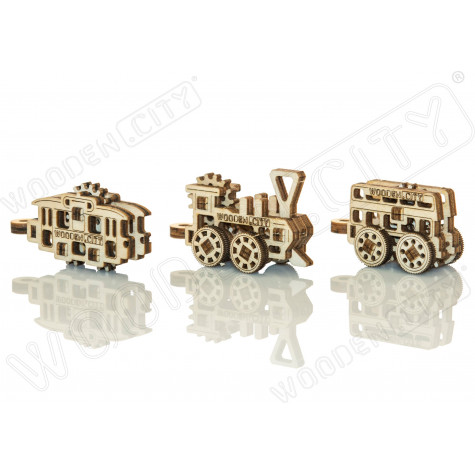 WOODEN CITY 3D puzzle mini sada Widgets: Dopravní prostředky 36 dílků ~ 1