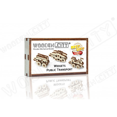 WOODEN CITY 3D puzzle mini sada Widgets: Dopravní prostředky 36 dílků