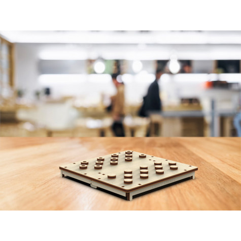 WOODEN CITY 3D puzzle hra Šachy a Dáma 2v1 ~ 5
