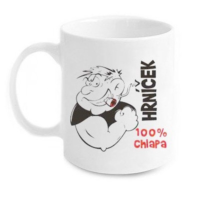 Vtipný hrnek 1000 ml - 100% chlapa