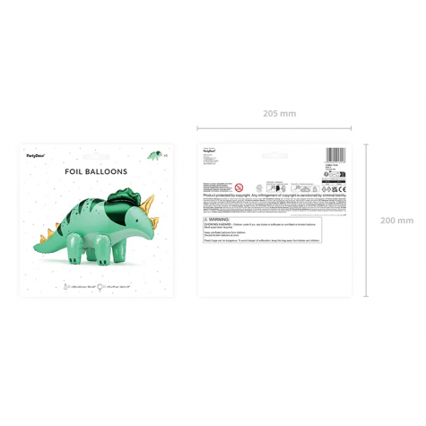 Nafukovací fóliový balónek 93x49cm - Triceratops ~ 4