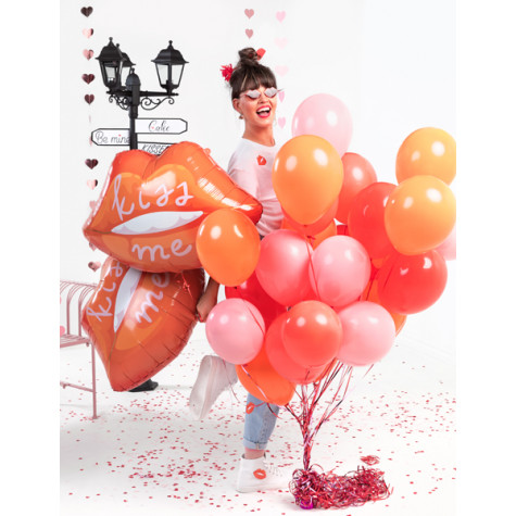 Nafukovací fóliový balónek 73x48cm - Pusa Kiss me