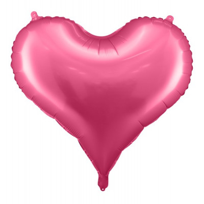 Nafukovací fóliový balónek 61x53cm - Srdce - růžové
