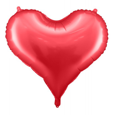 Nafukovací fóliový balónek 61x53cm - Srdce - červené