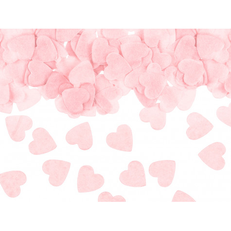 Ubrouskové konfety na stůl 15 g - Srdíčka - růžová