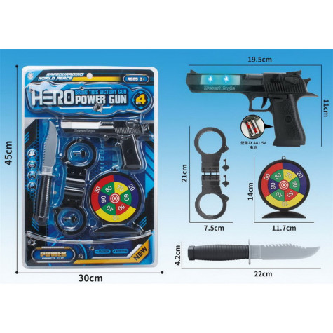 Policejní set s efekty pistole 20 cm ~ 2