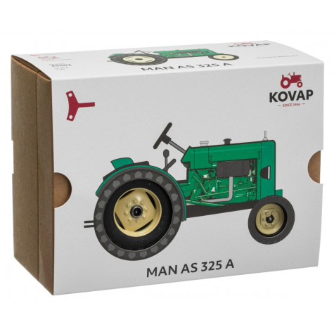 Kovap Traktor MAN AS 325A zelený na klíček kov 1:25