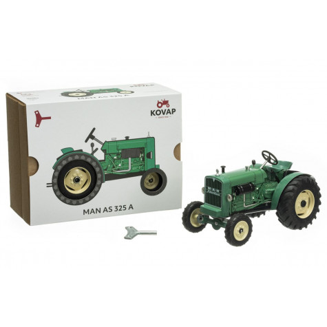 Kovap Traktor MAN AS 325A zelený na klíček kov 1:25 ~ 3