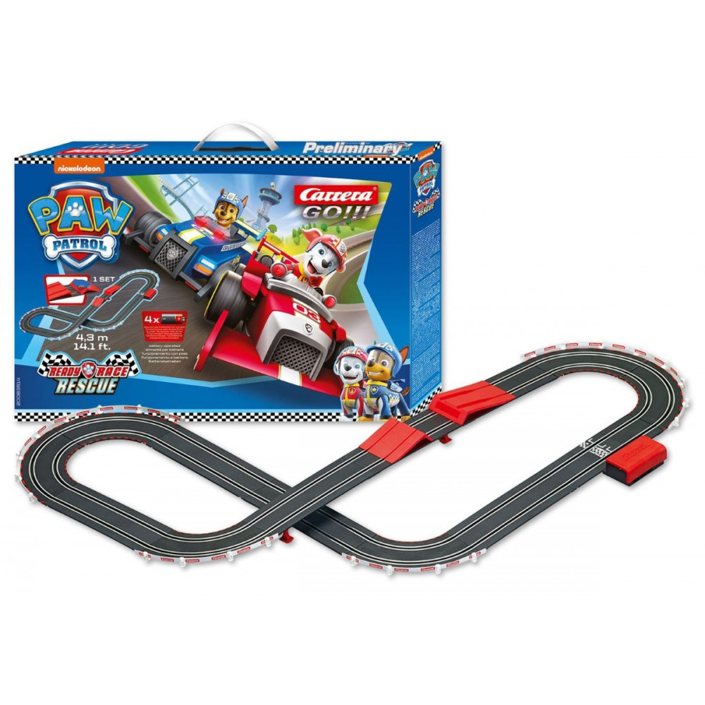 Autodráha Carrera GO!!! 63514 Tlapková Patrola/Paw Patrol 4,3m + 2 formule