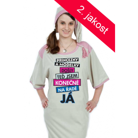 2. JAKOST Noční košile dámská - Princezny a modelky došly - M ~ 1