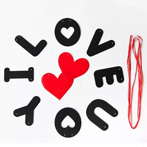 Girlanda s nápisem I love you ~ 2
