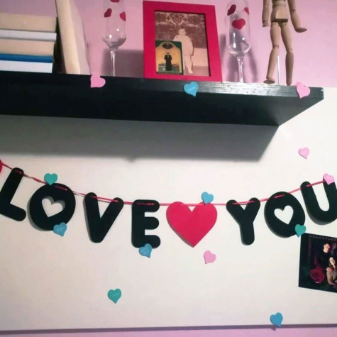 Girlanda s nápisem I love you ~ 3