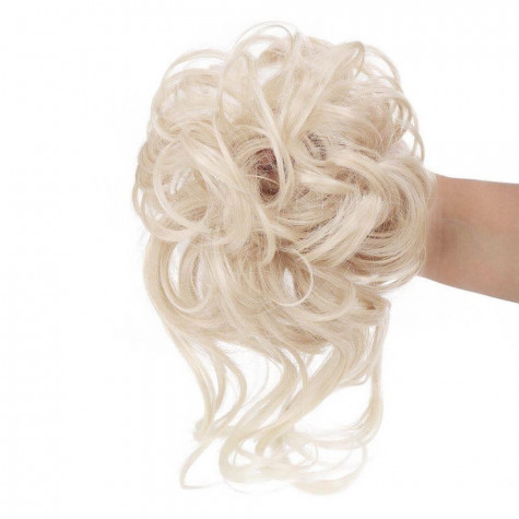 Příčesek do vlasů drdol - světlá blond ~ 1