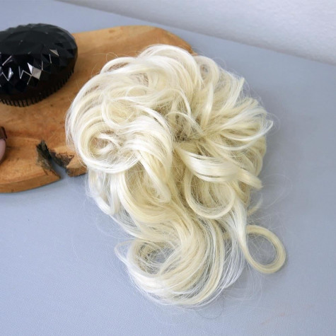 Příčesek do vlasů drdol - světlá blond ~ 2