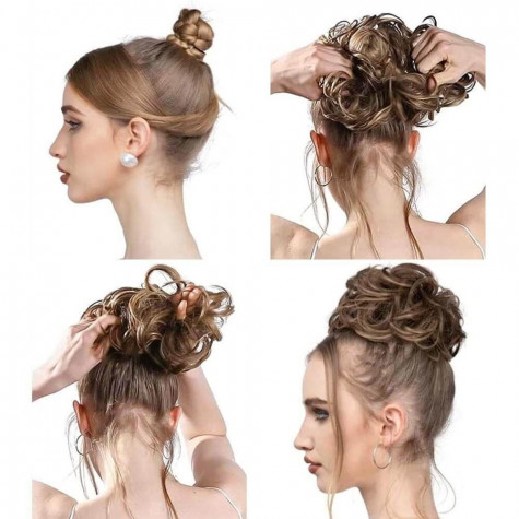 Příčesek do vlasů drdol - světlá blond ~ 6