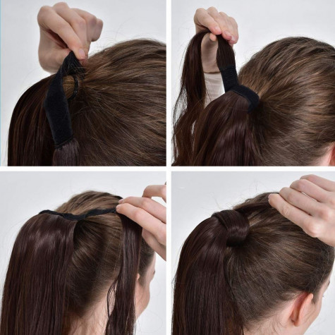 Příčesek do vlasů culík - světlá blond ~ 6