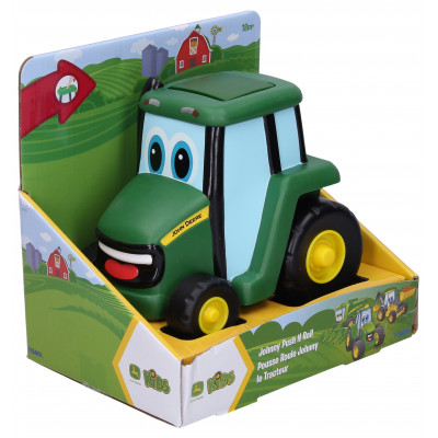 John Deere Kids Traktor Johnny zmáčkni a jeď 15 cm