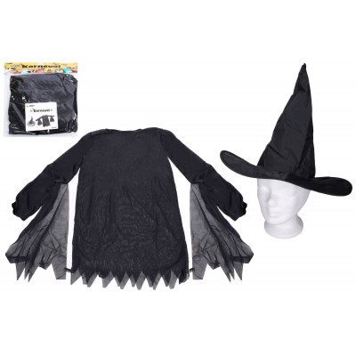 Wiky Set karneval - čarodějnice (šaty, klobouk)