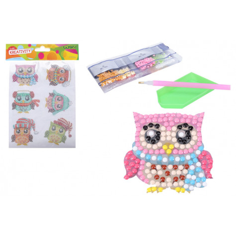 Wiky Kreativní set diamond nálepky - Sovy ~ 1