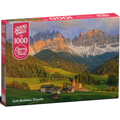 CHERRY PAZZI Puzzle Santa Maddalena, Dolomity 1000 dílků ~ 1