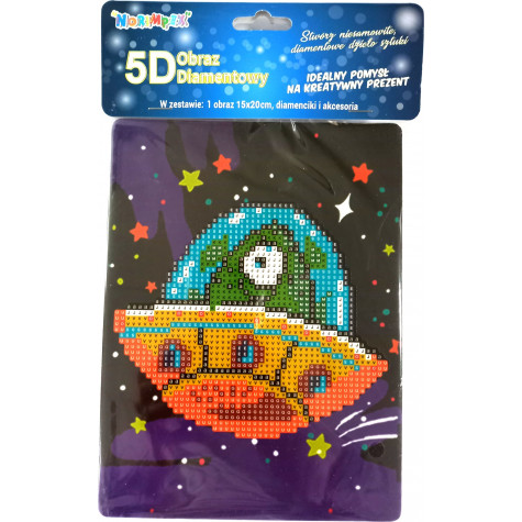 Norimpex Diamantový obrázek malování 15x20cm - Ufo ~ 2