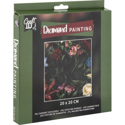CRAFT ID Diamantové malování 20x20cm - Květiny