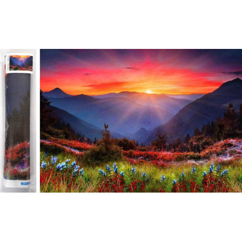 Norimpex Diamantové malování 80x40cm - Západ slunce v horách ~ 1