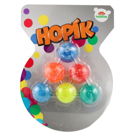 Teddies Hopík míček 6ks - mramorované