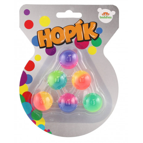 Teddies Hopík míček 6ks - duhový ~ 1