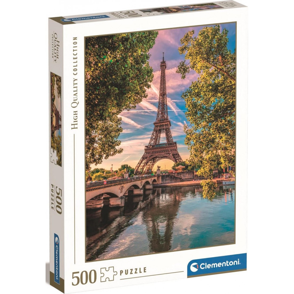 CLEMENTONI Puzzle Podél řeky Seiny 500 dílků