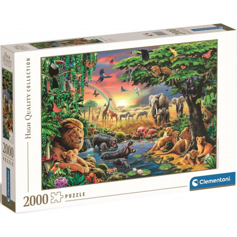 CLEMENTONI Puzzle Africké setkání 2000 dílků ~ 1