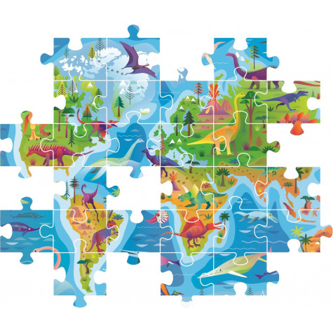 CLEMENTONI Puzzle Dinosauří mapa 180 dílků