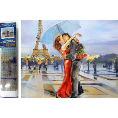 Norimpex Diamantový obrázek malování 30x40cm - Láska pod Eiffelovou věží