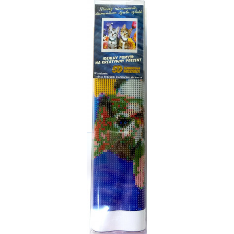 Norimpex Diamantový obrázek malování 30x40cm - Dvě koťata v gerberách ~ 2