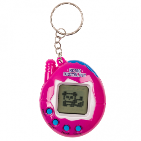 Retro digitální zvířátko Tamagoči hra - růžové ~ 1