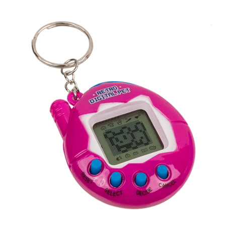 Retro digitální zvířátko Tamagoči hra - růžové ~ 2
