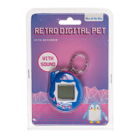 Retro digitální zvířátko Tamagoči hra - modré ~ 3