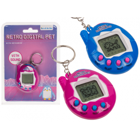 Retro digitální zvířátko Tamagoči hra - modré ~ 5
