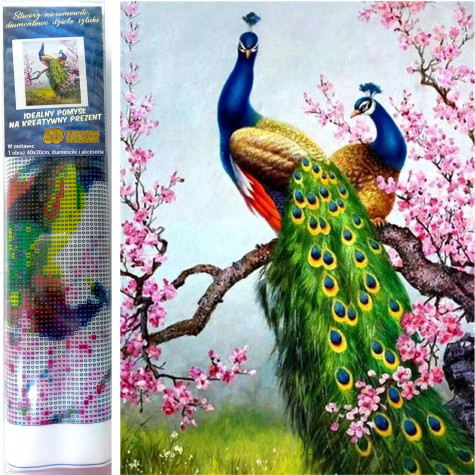 Norimpex Diamantový obrázek malování 30x40cm - Dva pávi ~ 1