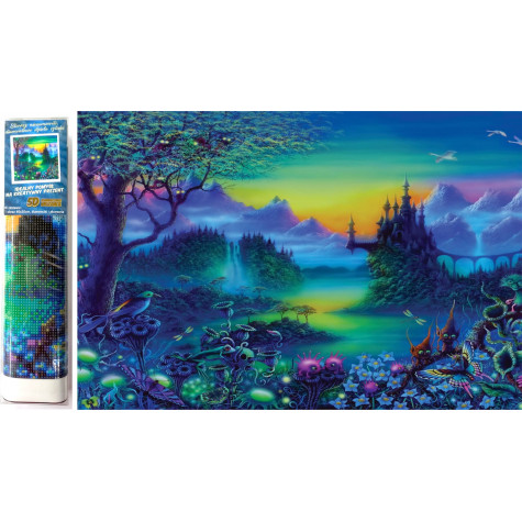 Norimpex Diamantový obrázek malování 30x40cm - Tajemný hrad ~ 1