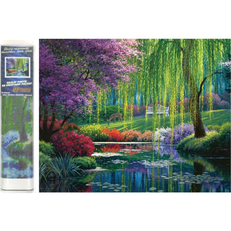 Norimpex Diamantový obrázek malování 30x40cm - Léto v parku ~ 1