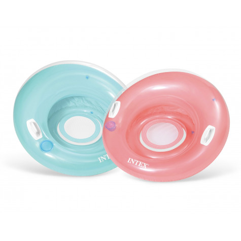 Intex 58883 Kruh nafukovací křeslo s úchyty 119 cm - růžové ~ 3