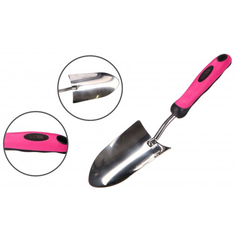 SIXTOL Zahradní lopatka Garden pink nerez 33cm ~ 3