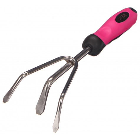 SIXTOL Ruční kultivátor Garden pink nerez 28cm ~ 1