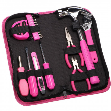 SIXTOL Sada nářadí Home pink 20 ks ~ 4